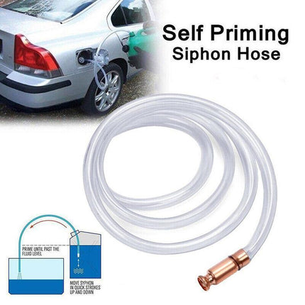 Syphon Jiggler Hose Pump Copper Attachment Self Priming 18mm 1.8M Petrol Liquid - Aimall
