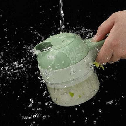 4 in 1 Mini Handheld Electric Vegetable Cutter Wireless Food Chopper Grinder AU - Aimall