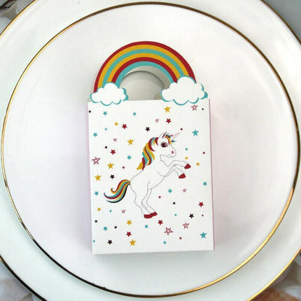 20PCS Paper Unicorn Bag Treat Gift Loot Bag Candy Box Kids Birthday Party Favour - Aimall