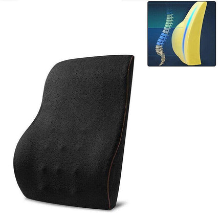 Memory Foam Lumbar Back Support Cushion Seat Waist Back Pillow Home Car Office - Aimall