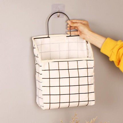 Wall Hanging Storage Bag Home Wardrobe Organiser Pouch Book Holder Phone Pocket - Aimall