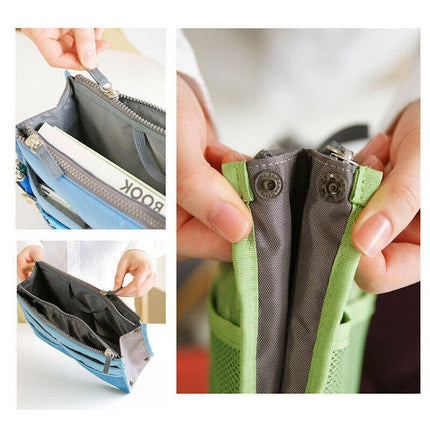 Bag Insert Organiser Handbag Women Travel Makeup Purse Wallet Pouch Organiser AU - Aimall