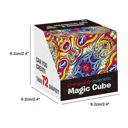 Variety Changeable Magnetic Magic Cube 3D Hand Flip Puzzle Anti Stress Toys Gift - Aimall