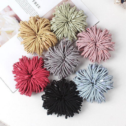 50 x Hair Ties Elastic Band Snagless Ponytail Tie School Bubbles Various Colours - Aimall