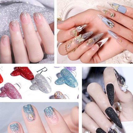 50G Fine Glitter Dust Powder Holographic Iridescent Metallic Body Nail Art Craft - Aimall