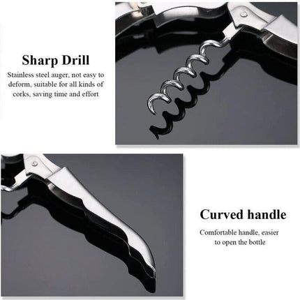 Waiters Friend Corkscrew Stainless Steel Wine Bottle Opener Screw Knife Bar AU - Aimall