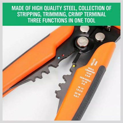 Automatic Wire Cutter Stripper Pliers Electrical Cable Crimper Terminal Tool AU - Aimall
