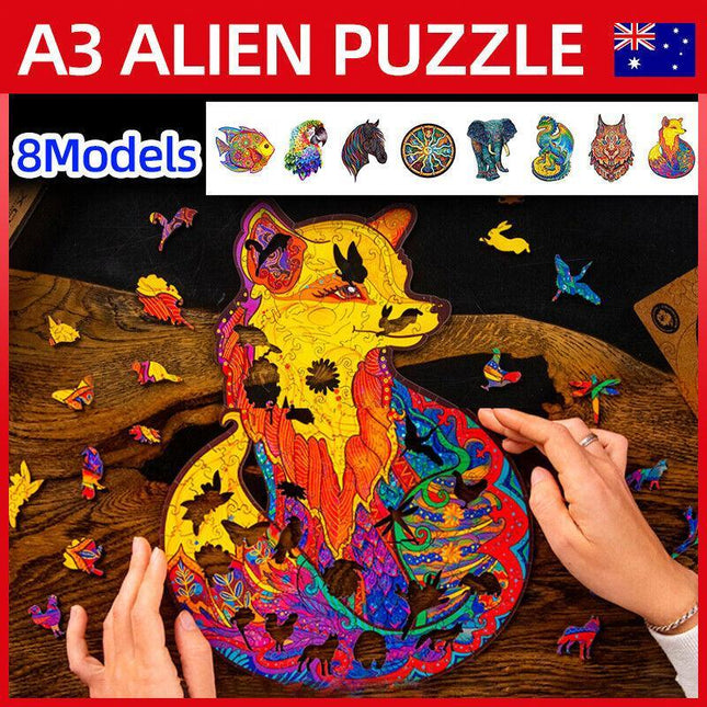 A3 Wooden Jigsaw Puzzles Animal Shape Adult Kid Toy Gift Housewarming  Au Stock Aimall