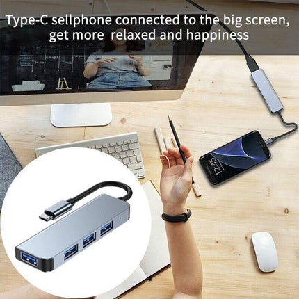 8/6/4-in-1 USB-C Hub Adapter Type-C Hub HDMI For MacBook Pro/Air iPad Pro Laptop - Aimall