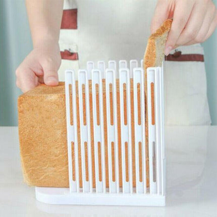 Kitchen Maker Slicing Cutting Tool Bread Toast Slicer Guide Cutter Mold Sandwich - Aimall