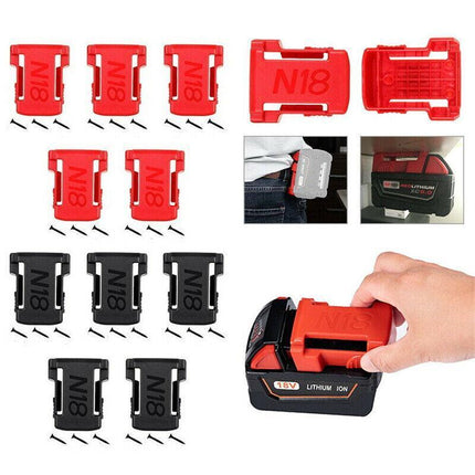 5Pcs Battery Mount Holder Stand For Milwaukee M18 18V Tool Battery AccessoriesAU - Aimall