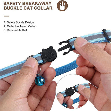 Adjustable Cat Collar Reflective Small Pet Cat Collar Strap for Apple Air Tag AU - Aimall
