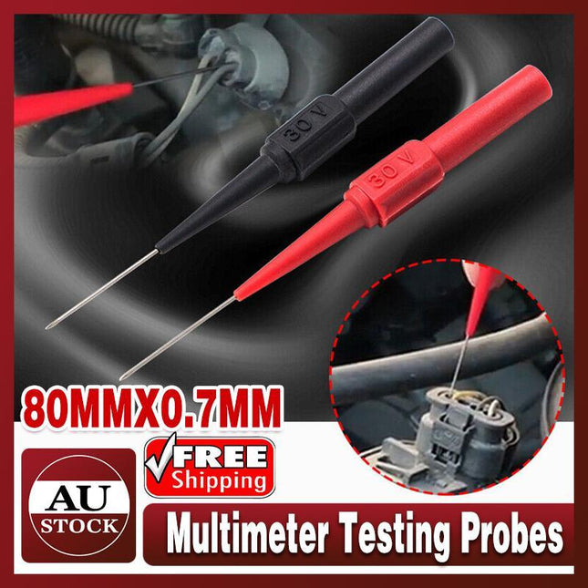 4* Multimeter Testing Lead Fluke Extention Back Probes Sharp Needles Micro Pins - Aimall