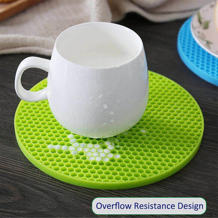 2PCS Silicone Pot Holder Trivet Mat Hot Pads Non-Slip Heat Resistant BPA FREE - Aimall