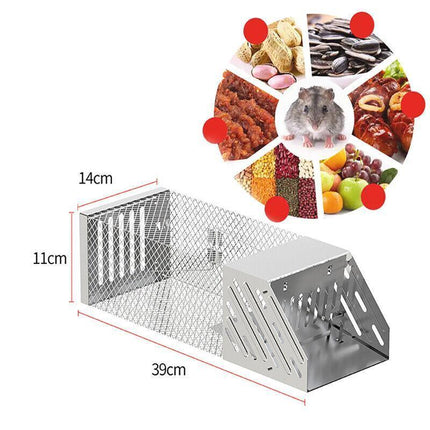 1X Continuous Rat Trap Cage Animal Bait Safe Catch Pest Rodent Mouse Control Box - Aimall