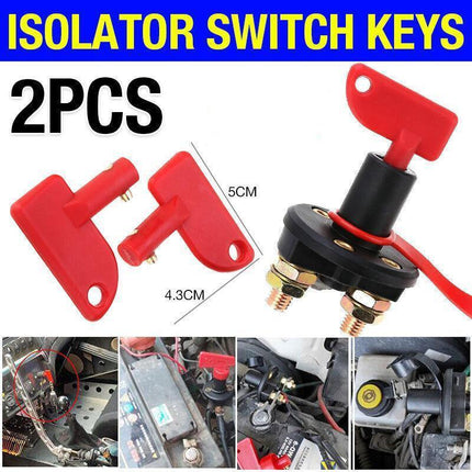 2PCS Battery Car Off Spare Switch Universal Key Cut Power Isolator Kill AU Stock - Aimall