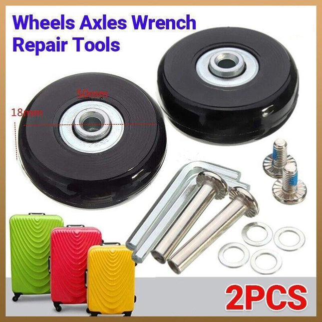 Luggage Suitcase Replacement Wheels Suitcase Repair OD 50mm Axles Deluxe + S'qk - Aimall