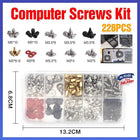 228PCS Computer PC Screws Kit Case Motherboard For CD-ROM Hard Disk Repair Tool - Aimall