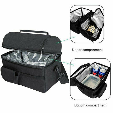 Insulated Lunch Bag Box Tote Cooler For Adults Women Men Hot Cold Food Thermal - Aimall