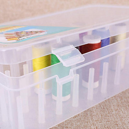 42 Spool Sewing Thread Storage Box Embroidery Bobbin Case Holder Organizer AU - Aimall