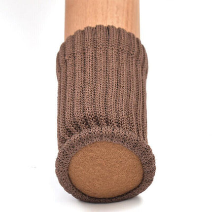 24PCS Knitted Table Chair Leg Socks Sleeve Floor Protector Furniture Feet Covers - Aimall