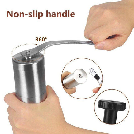 Manual Coffee Bean Grinder Stainless Steel Hand Coffee Mill Ceramic Burr - Aimall