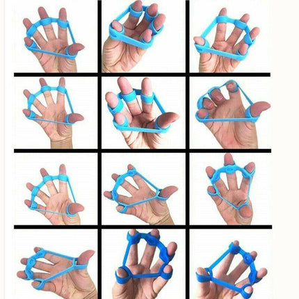 3Pcs Finger Stretcher Hand Resistance Band Grip Strength Exercise Fitness Wrist - Aimall