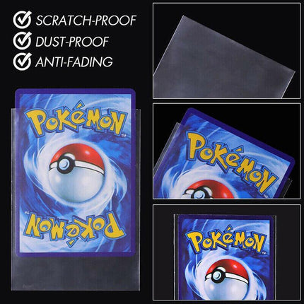 Ultra Soft Trading Card Sleeves Clear Penny Protector 100PCS for Pokemon NBA YuGiOh - Aimall