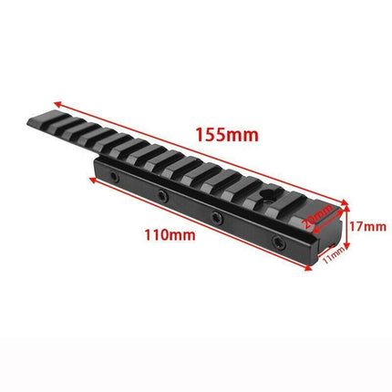 11MM to 20MM Dovetail Weaver Picatinny Rail Adapter Converter Mount Scope Base - Aimall