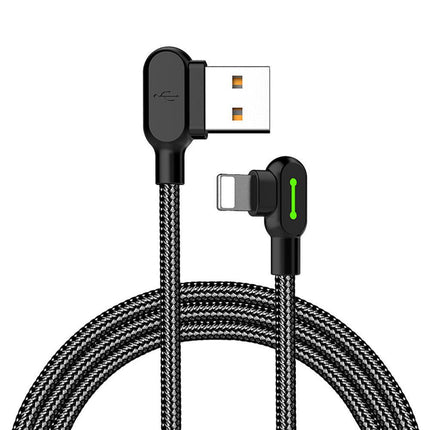 MCDODO Fast USB Cable Heavy Duty Charging Syn Charger iPhone 90 degree angle AU - Aimall
