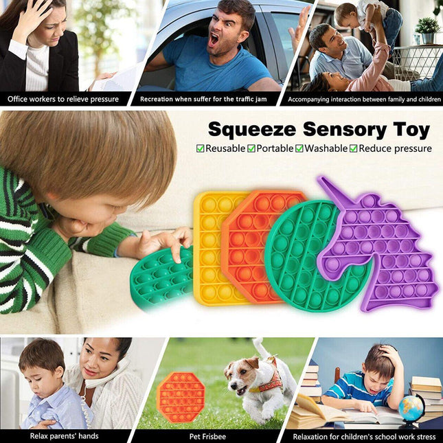 Fidget Toys Sensory Stress Relief Pop It Push Pop Bubble Tiktok Game Gift 2021 - Aimall