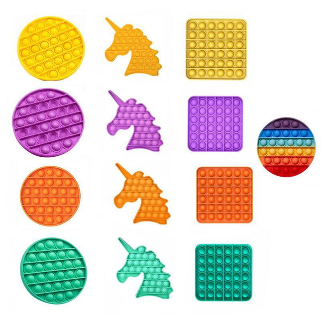 Fidget Toys Sensory Stress Relief Pop It Push Pop Bubble Tiktok Game Gift 2021 - Aimall