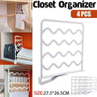 NEW 4PCS Closet Organizer Shelf Divider Clothing Rack Wardrobe Division Board AU - Aimall
