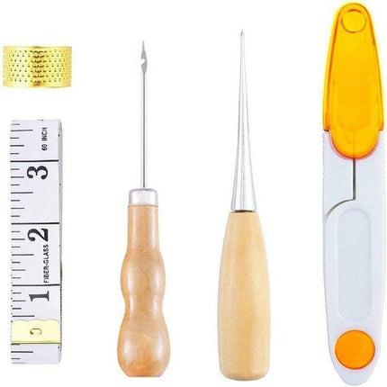 29 Pack Upholstery Repair Kit Leather Craft Tool Kit Leather Hand Sewing Needle - Aimall