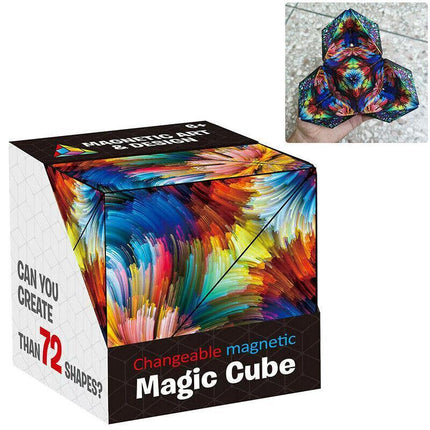 Variety Changeable Magnetic Magic Cube 3D Hand Flip Puzzle Anti Stress Toys Gift - Aimall