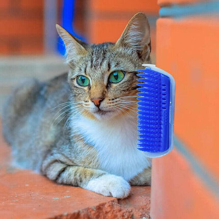 Pet Cat Self Massage Brush Comb Scratcher Wall Corner Self Groomer Grooming Toys - Aimall