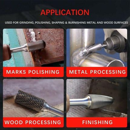 5PCS Metal Cutter Drill Bits Rotary Bits Rasp For Steel Grinding Carving AUStock - Aimall