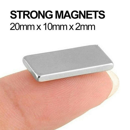 10PCS Super Strong Magnets Block Rare Earth Cuboid Neodymium 20mm × 10mm × 2mm - Aimall