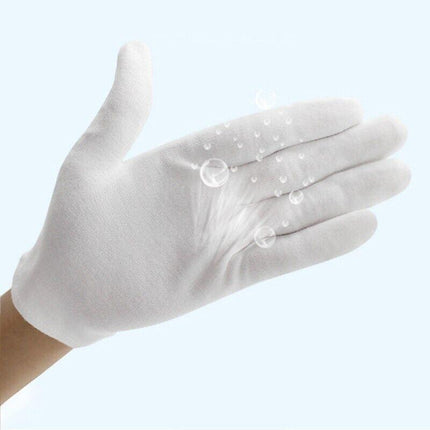 6 Pairs Handling Work Hands Protector Soft Costume Jewellery Cotton White Gloves - Aimall