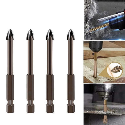 10X 6MM Tile Porcelain Drill Bit Marble Ceramic Glass Brick Shank Hex Spear Head - Aimall