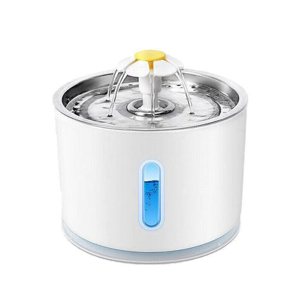 LED Automatic Electric Pet Water Fountain Cat/Dog Drinking Bowl Waterfall 2.4LAU - Aimall