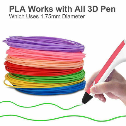 100M 10 Colours 3D Pen Filament PLA 1.75mm Plastic Rubber Printing Filaments - Aimall