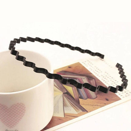 Fashion Men Women Girls Sports Metal Wave HOOP Headband Hair Band Unisex AU - Aimall