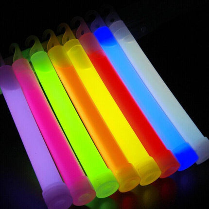 50 x 6 INCH MIXED GLOW STICKS W/LANYARD BULK PARTY RAVE LIGHT DISCO GLOW IN DARK - Aimall