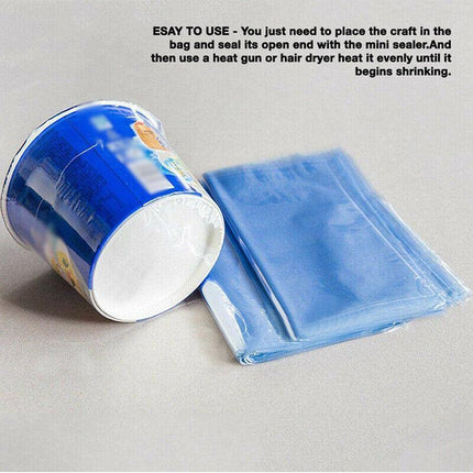 100/300 Heat Shrink Bag Wrap Film PVC Shrinkable Packaging Seal Gift Crafts Soap - Aimall