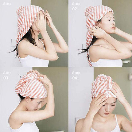 Magic Instant Dry Hair Towel Rapid Fast Drying Hair Towel Fast Absorbent Hat Cap - Aimall