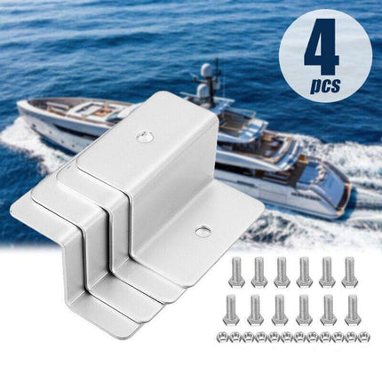 4 PCS Solar Panel Z-Bracket Mounting Flat Roof Yacht RV Mount Aluminum Kit AU - Aimall