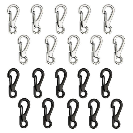 10/20x Mini Carabiner Alloy Key Buckle Keychain Snap Spring Clip Hook Tool DIY - Aimall
