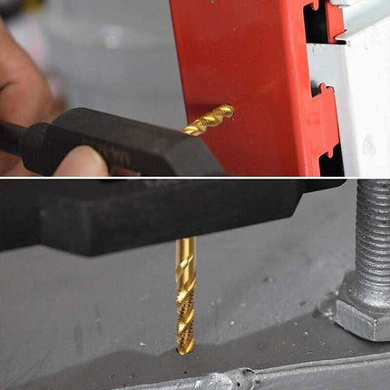 6X HSS Hex Shank Tap Drill Bits Metric Thread Screw Compound Tapping Set Tool - Aimall