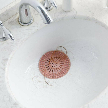 Silicone Drain Cover Sink Catcher Hair Stopper Plug for Bathroom Floor Laundry - Aimall